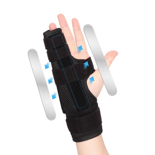 joingood Pinky Finger Splint, Boxer Fracture Splint, Metacarpal Splint for 4th or 5th Finger, Finger Splint for Broken Finger Trigger Finger Arthritis Tendonitis,Fits for Left & Right Hand(Mesh,S/M)