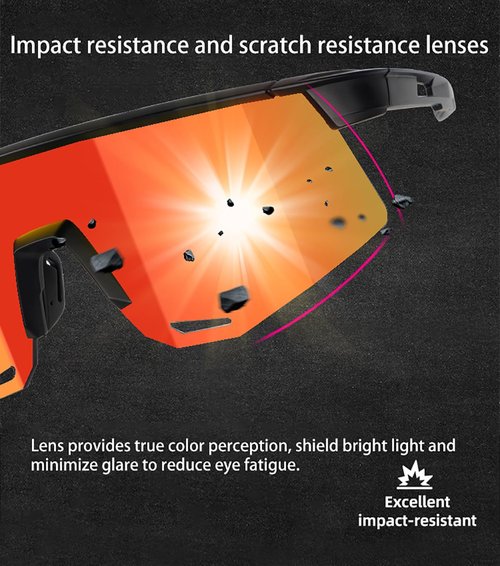 dKargo Cycling Polarized Sport Sunglasses for Men Women UV400 Baseball, Running, Golf, Motorcycle, Running, Fishing (Black Orange)