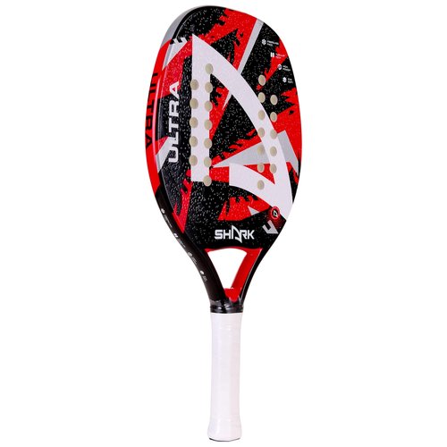Shark Ultra - Professional Beach Tennis Racket | Beginner Level | Fiberglass Frame | EVA Soft Core | 22mm Thickness | Micro-Granule Face Texture | Includes Cover