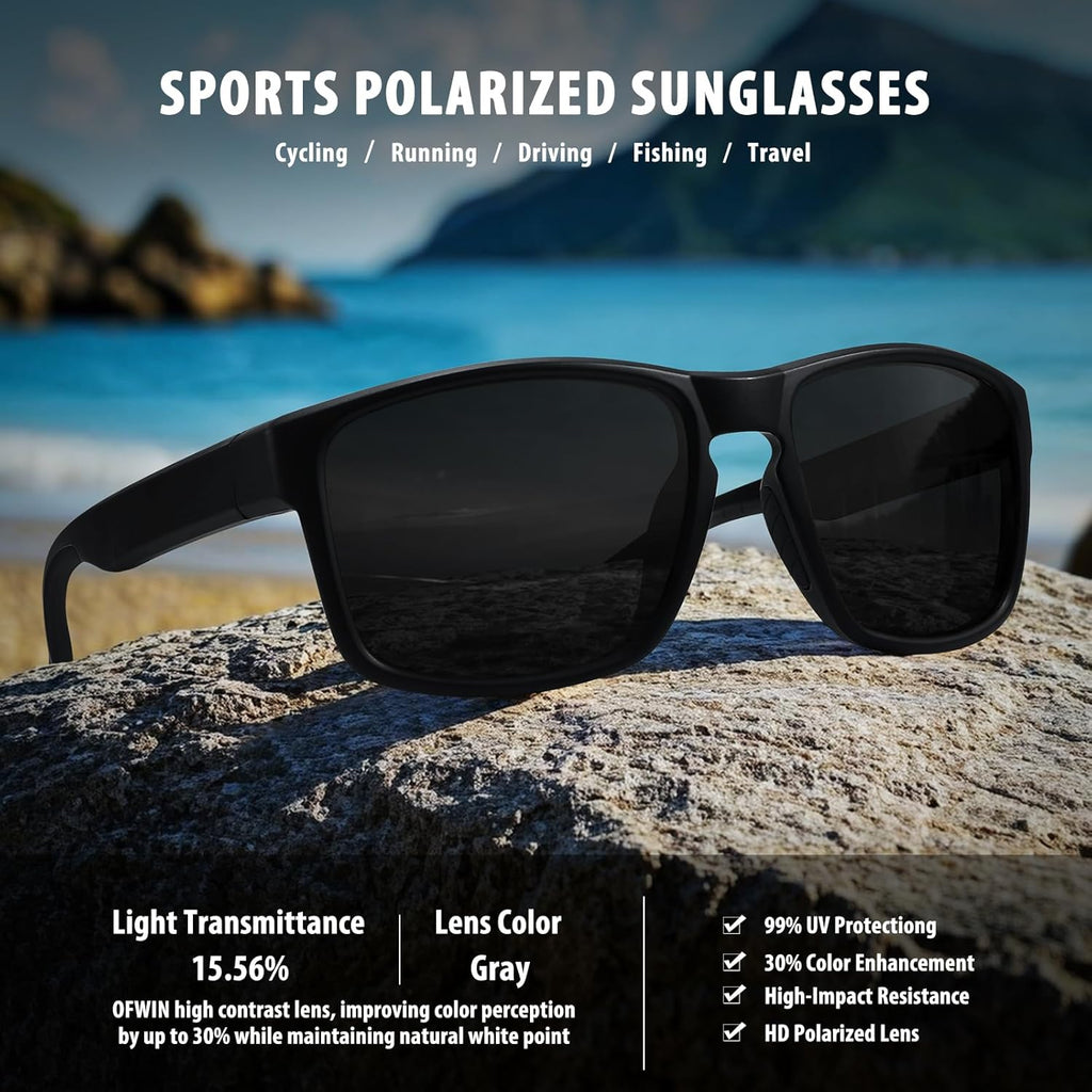 Skiennix Sports Polarized Sunglasses - UV Protection & Unbreakable Design | Ideal for Driving, Running, Fishing, Hiking