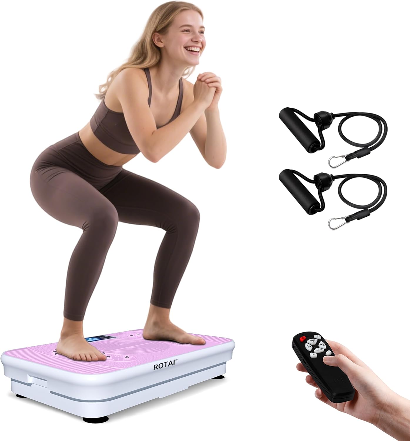 ROTAI Vibration Plate - Whole Body Exercise Machine for Weight Loss & Lymphatic Drainage | 400 lbs Capacity