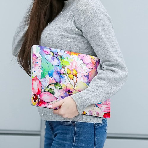 Icolor Laptop Skin Sticker - Personalized Floral Decal for 12-15.6 Inch Laptops | Durable Vinyl Cover