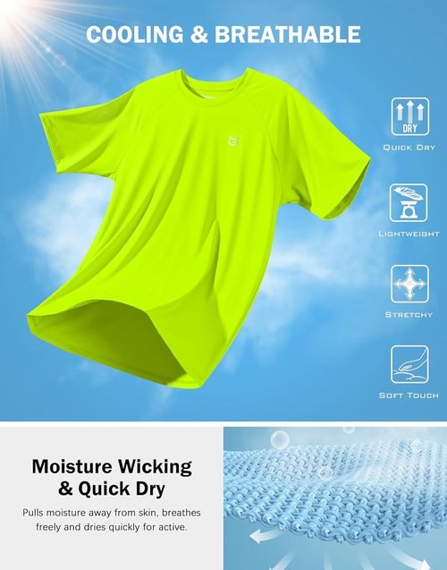 G Gradual Men's Athletic Workout T-Shirts - Moisture-Wicking Short Sleeve Performance Tee for Gym & Running