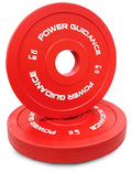 POWER GUIDANCE Change Plates Fractional Weight Plates, 2" Rubber Plates with Color Coded, Olympic Bumper Plates for Starting Strength Progressive Overload Training (20LB-2X10)