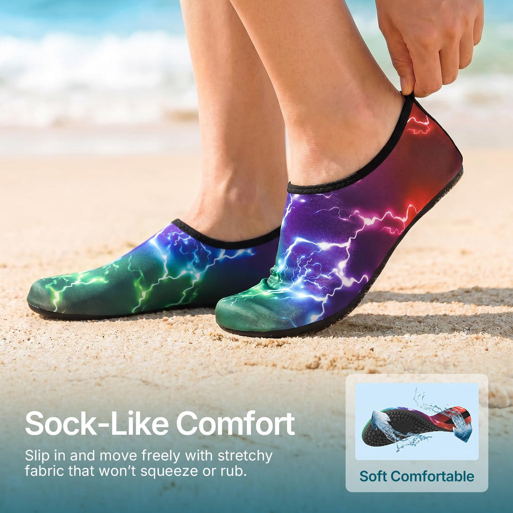 Water Shoes for Women Men Quick-Dry Aqua Socks Swim Beach Barefoot Yoga Exercise Wear Sport Accessories Pool Camping Must Haves Adult Youth Size 11.5-12.5Women/10.5-11.5Men