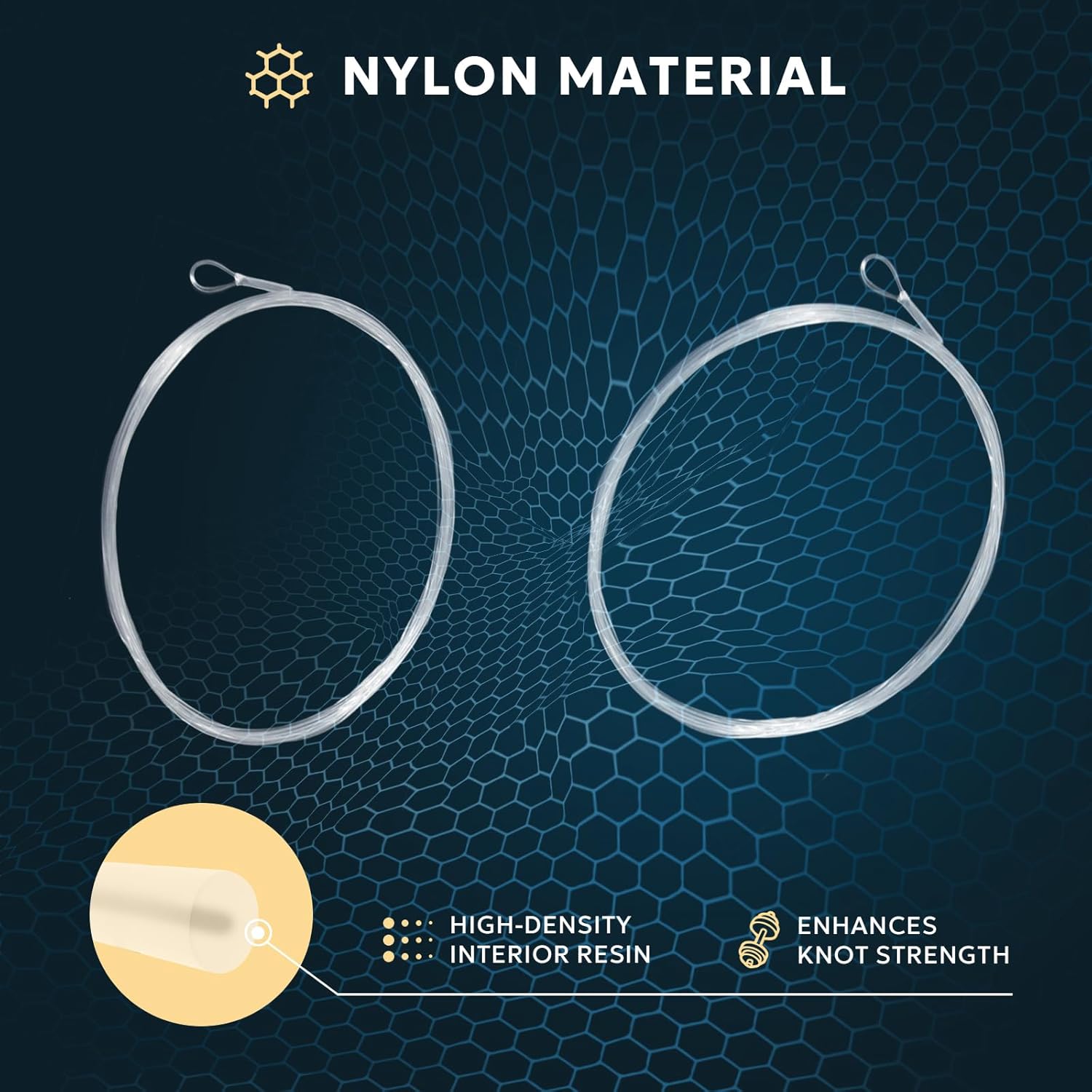 SF Pre-Tied Loop Fly Fishing Tapered Leader - Clear Nylon for Freshwater & Saltwater | 7.5FT to 15FT Options