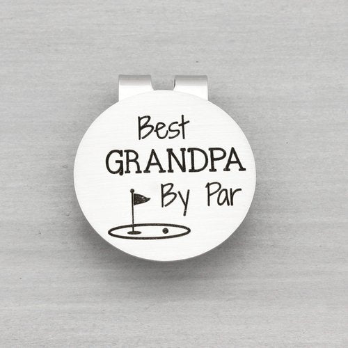 Grandpa Golf Gifts Golf Ball Marker Hat Clip Fathers Day Gift from Grandchildren Best Grandpa By Par Gifts from Grandson Granddaughter