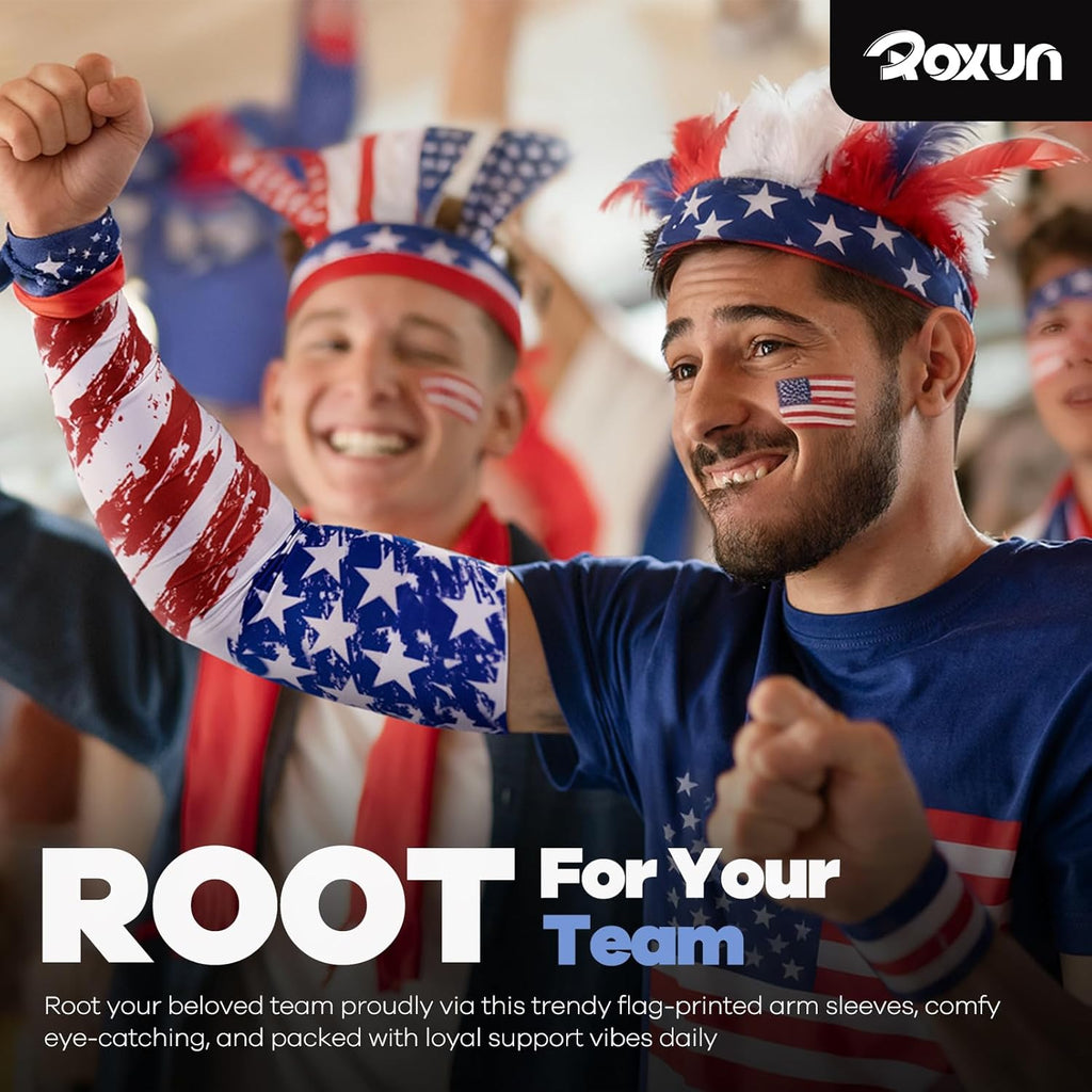 ROXUN Cooling Arm Sleeves - UV Sun Protection & Compression for Men and Women | Sports Gear