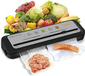 MEGAWISE 2025 Vacuum Sealer Machine - One-Touch Automatic Sealing in 10-20 Seconds | Compact Design with 10 Bags (Grey)