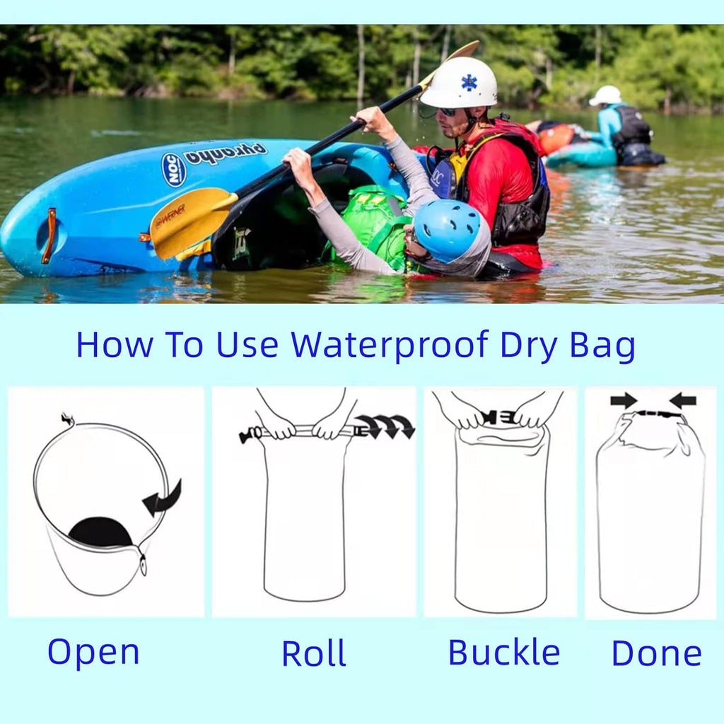 CMCOOPLX Waterproof Dry Bags - Lightweight Canoe Storage for Kayaking, Rafting & Camping | 10L/20L/40L/70L
