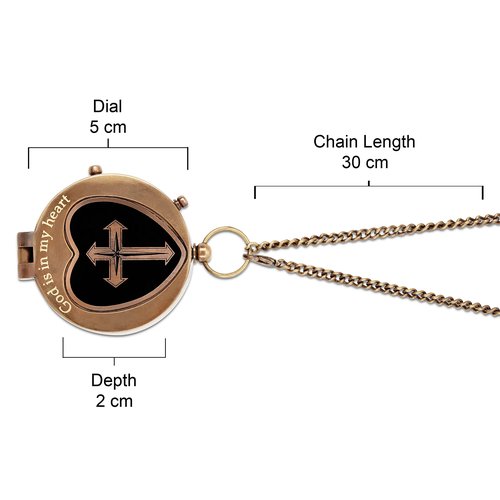 God is in My Heart’ Engraved Brass Compass with Leather Case – Religious Gift for Men, Boys | Christian Baptism, Communion, Confirmation, Graduation Gift 2024 | Inspirational Keepsake.