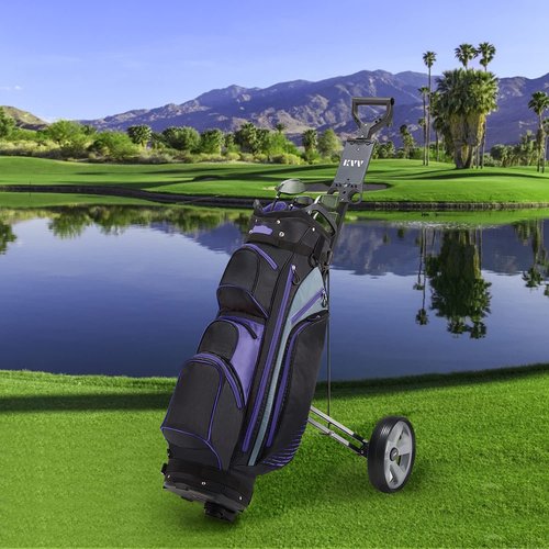 KVV 2-Wheel Aluminum Frame Golf Push Cart…