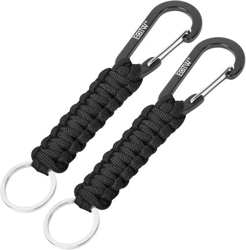 EOTW Paracord Keychain - Durable Carabiner Keychain with Aluminum Clip for Camping & Hiking Gear