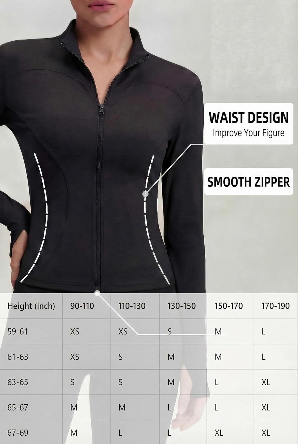 Shyyween Women's Workout Jacket - Slim Fit Cropped Zip-Up Athletic Top with Thumb Hole | 3 Pack