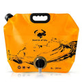 Collapsible 2.1 Gallon Water Jug with Spout - BPA-Free, 8L Camp Water Container (Orange+1)