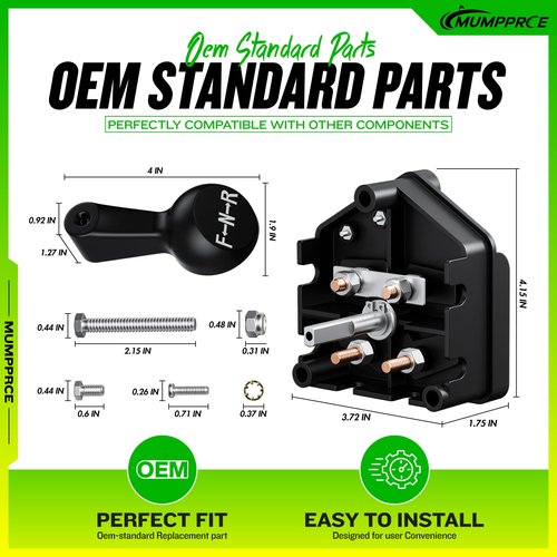 Golf Cart 36V Forward and Reverse Switch Assembly with Handle & Micro Switch, Fits Club Car DS 1983-Up Gas&Electric Golf Carts, Replace Club Car DS Forward and Reverse Switch OEM# 1011997, 101753003
