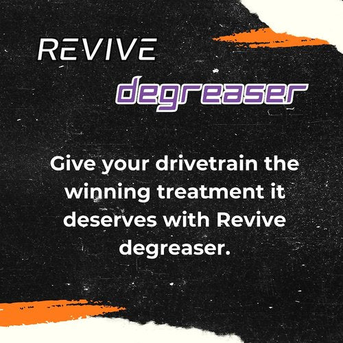 Revive Degreaser – Professional Bike Chain & Drivetrain Cleaner (16oz) – Biodegradable Foaming Spray – Edgeless Microfiber Cloth Included