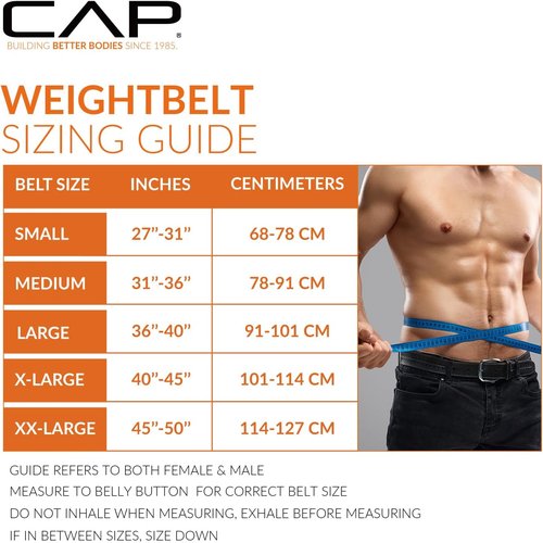 CAP Barbell Premium Nylon Weightlifting Belt - Durable Support for Optimal Performance | Multiple Sizes Available