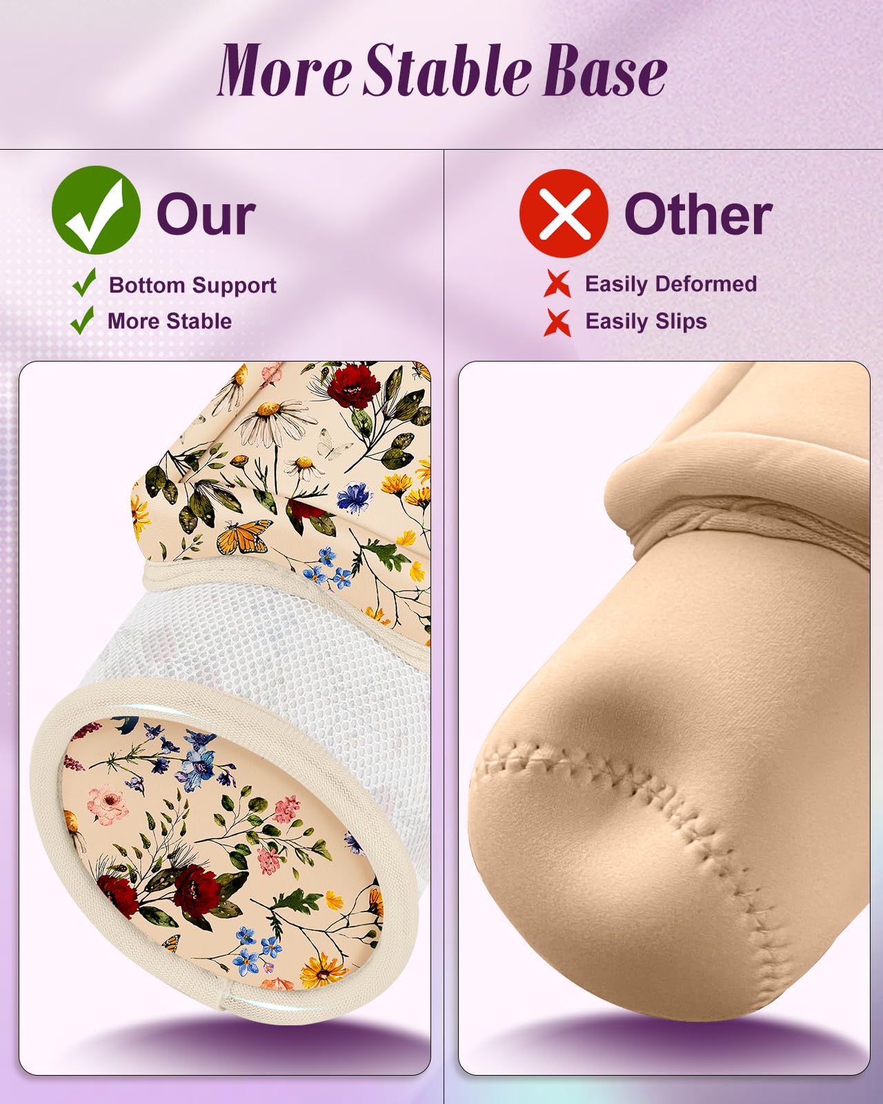 Toykee Water Bottle Bag Holder Carrier With Strap - Beige Flower Floral Crossbody With Phone Pocket Neoprene Shoulder