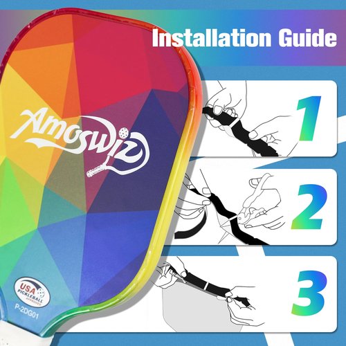 Amoswiz Pickleball Edge Guard Tape, Clear Pickleball Protection Tapes 3 Pcs, No Wrinkling, Suitable for 13MM & 16MM & 20MM Thicknesse Paddles 26MM Width