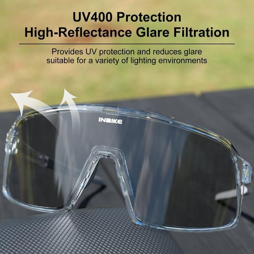 INBIKE Full Frame Cycling Glasses for MTB and Road Bikeswith Photochromic Lenses bicycle Sports Sunglasses Men's and women's