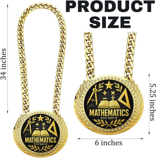 Goutoports Gold Winner Medals - 6" Academic Achievement Awards with Neck Chain for Tournaments & Competitions