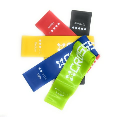 Resistance Bands for Working Out, Elastic Exercice Loop Bands for Physical Therapy, Yoga Starter Set of Stretch Bands for Booty Legs, Pilates Flexbands (Standard)