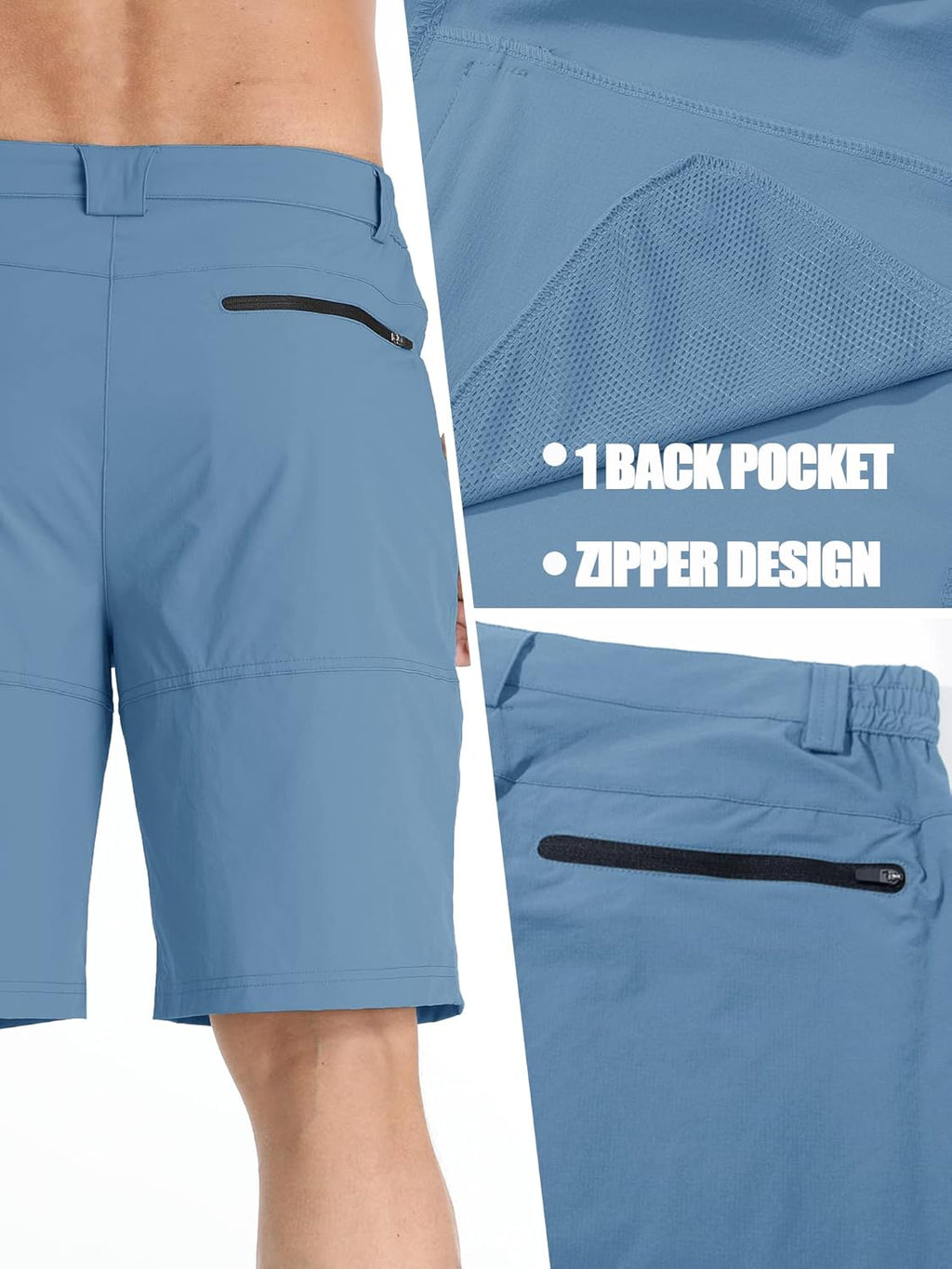 TACVASEN Men's Quick-Dry Cargo Shorts - Water-Resistant Casual Golf & Hiking Wear