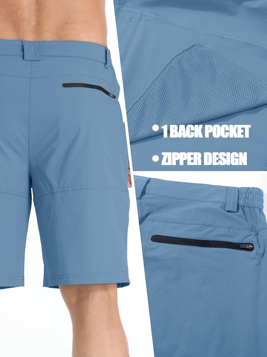 TACVASEN Men's Quick-Dry Cargo Shorts - Water-Resistant Casual Golf & Hiking Wear