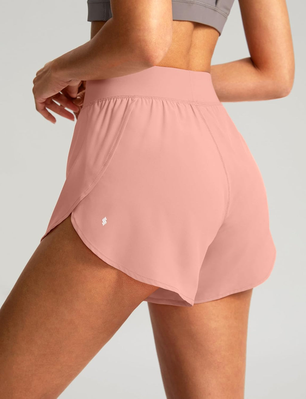 Soothfeel High Waisted Running Shorts for Women - Quick Dry Dolphin Style Gym Workout Shorts