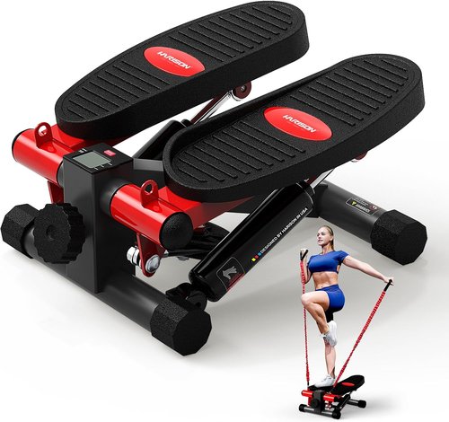 HARISON Mini Stepper - Portable Under Desk Exercise Machine with LCD Monitor | 300LBS Capacity