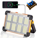 **Skiennix 120W Solar Rechargeable Work Light - 10000LM Portable Flood Light with IP66 Waterproof Design**