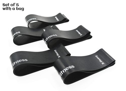 J Bryant Heavy Resistance Bands, Thick Resistance Bands Set, Training Straps Stronger, Workout Your arms, Back, Shoulders, Legs, and Butt Extra Heavy Carry Bag (Black)