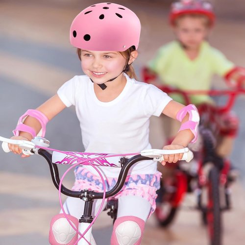 FOOKCIAN Kids Helmet - Adjustable Toddler Skateboard Helmet with Knee, Elbow & Wrist Pads | Ages 2-14
