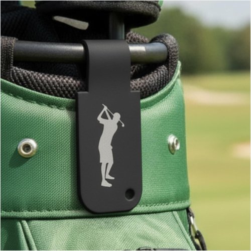 asdmm Magnetic Golf Bag Metal Landing Pad with Metal Clip for Towel, Rangefinder, Flask, Speaker - Quick Access Golf Bag Accessory, 1 PC (A)