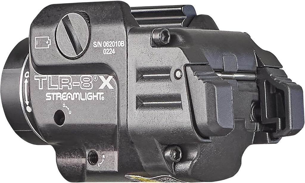 Streamlight TLR-8 X Tactical Weapon Light - 500-Lumen with Integrated Red Laser & Mounting Kit | Black