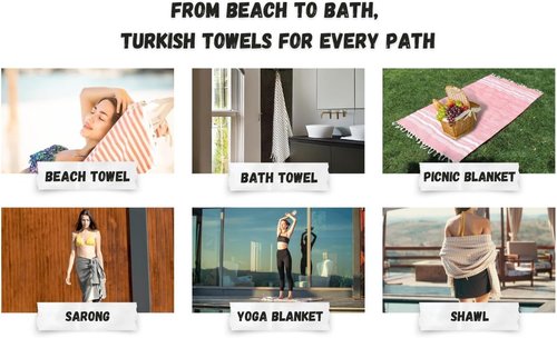 Bazaar Anatolia Turkish Beach Towel - 100% Cotton, Quick-Dry, Sand-Free | Oversized 71x39 Inches in Sage Olive