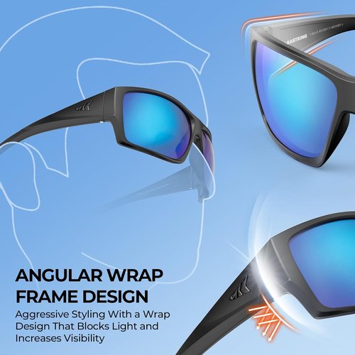 KastKing Estero Polarized Sunglasses - Bi-Focal Magnification Options | Sport Wrap Frame for Men & Women