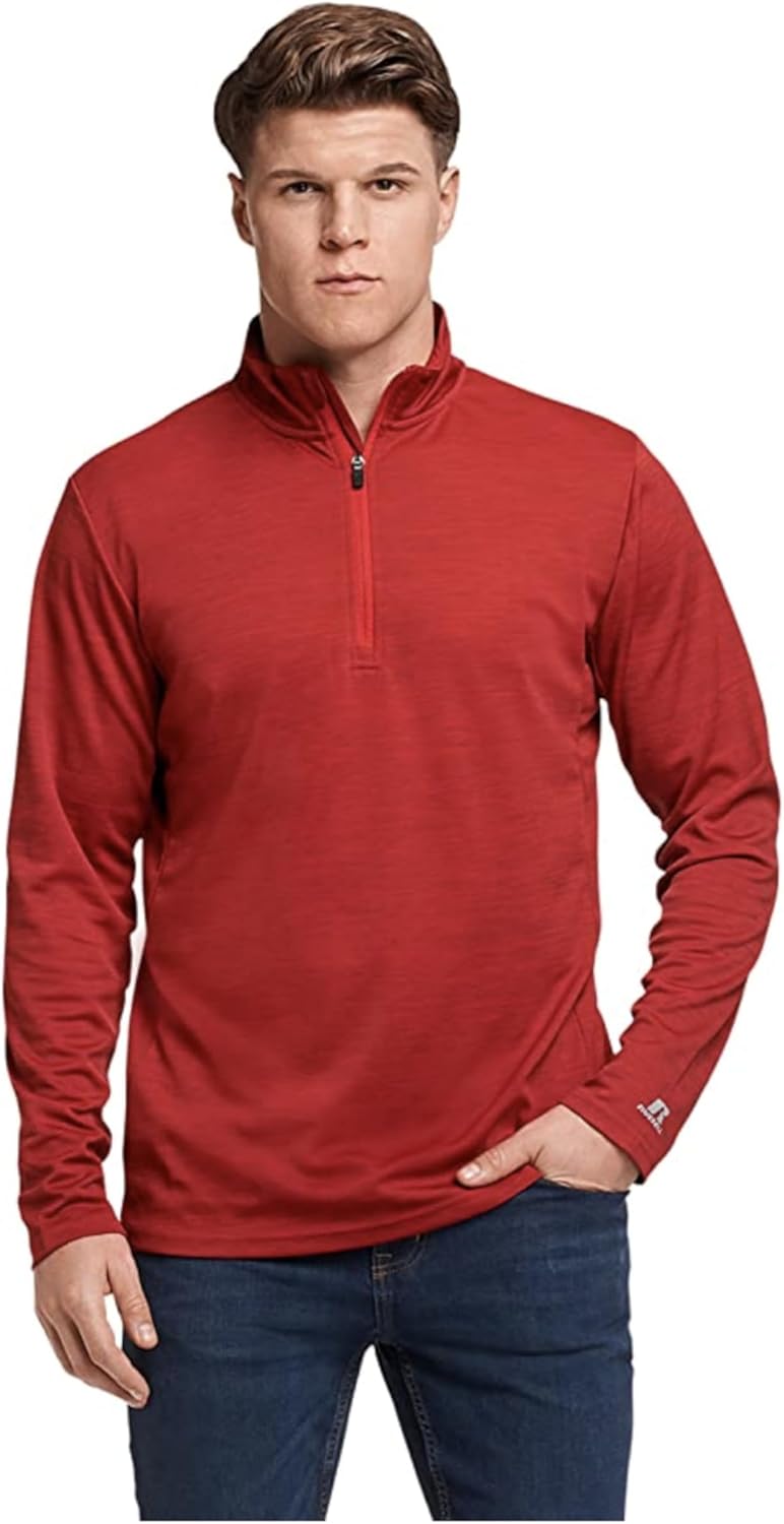 Russell Athletic Dri-Power Lightweight 1/4 Zip Pullover - Comfortable Outerwear for Active Lifestyle