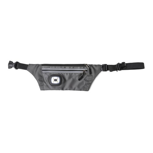 Night Scope Reflective Sling/Fanny Pack with Removable Rechargable LED Light - Charcoal