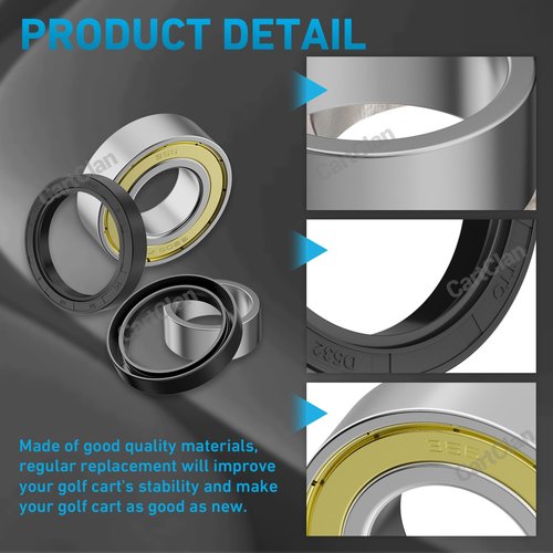 CartClan Golf Cart Rear Axle Bearing Bushing & Oil Seal Kit Suitable for 1986-2014 Club Car DS & Precedent Electric Golf Cart OEM 1011291 1014207 1013794
