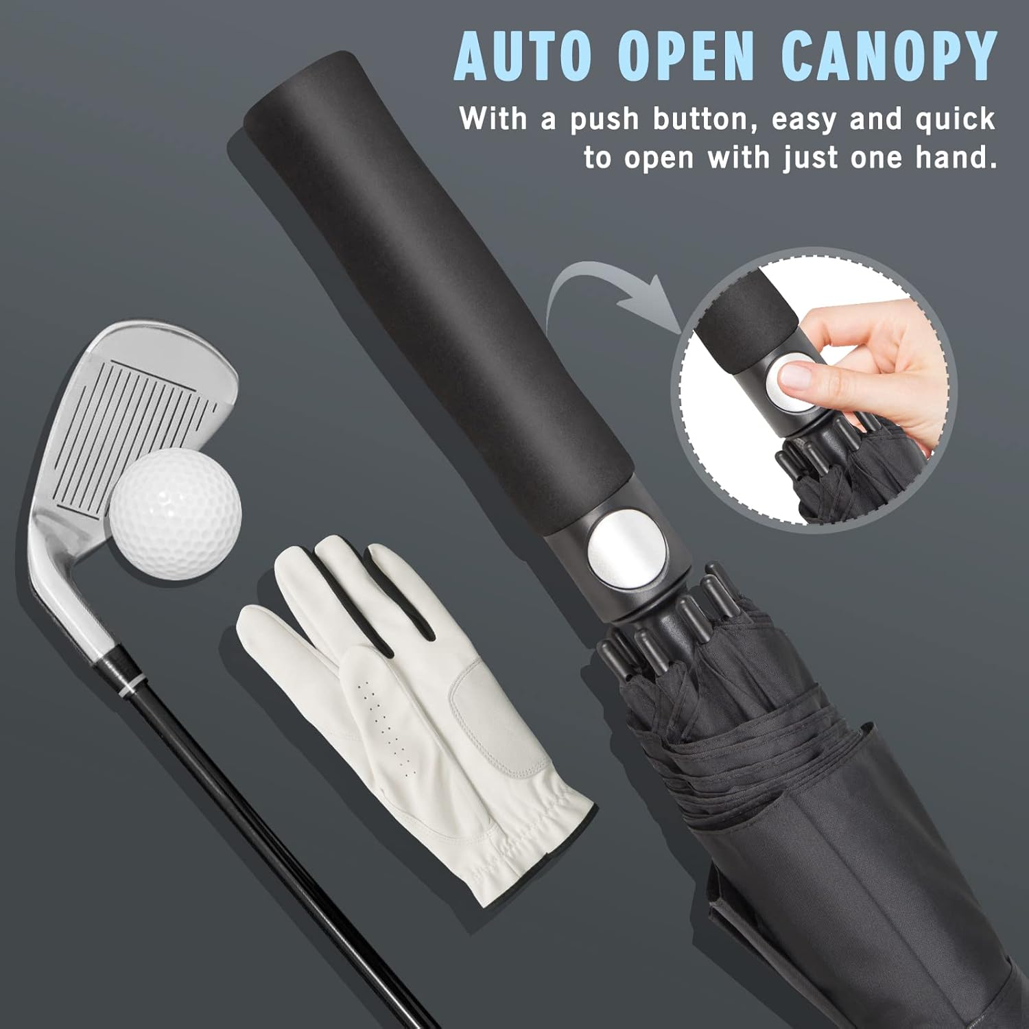 ZOMAKE Windproof Golf Umbrella - Extra Large Double Canopy for Rain & Sports | 51-72 Inch Options