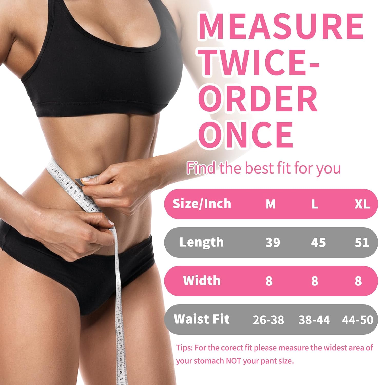 Skiennix Sweat Waist Trainer - Adjustable Waist Trimmer Belt for Effective Workout | Unisex Fitness Wrap