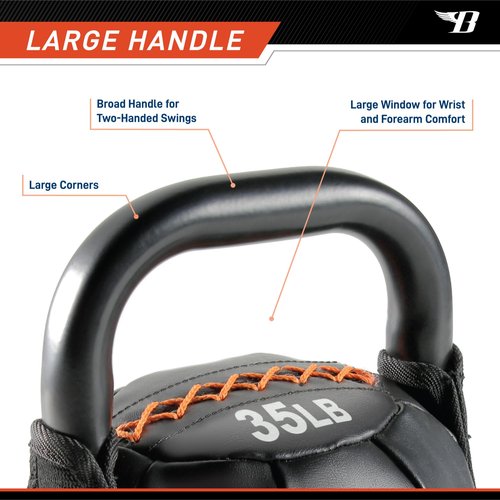 Bionic Body by Kim Lyons Soft Kettlebell 35 lb – Ergonomic Handle for Strength, Conditioning, Core & Full-Body Workouts, Home Gym, HIIT & Functional Fitness
