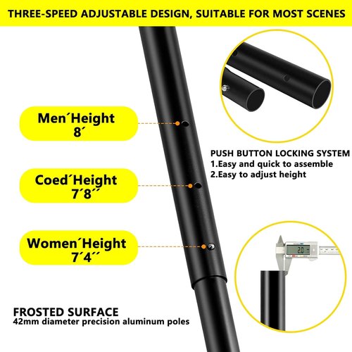Heavy Duty Volleyball Net by [Brand Name] - Professional Outdoor Set with Steel Anti-Sag System & Adjustable Aluminum Poles | Includes Carrying Bag