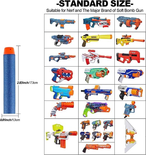 Nerf N-Strike Blaster Dart Bullets - Compatible with Elite 2.0 Series | 100 Blue Darts