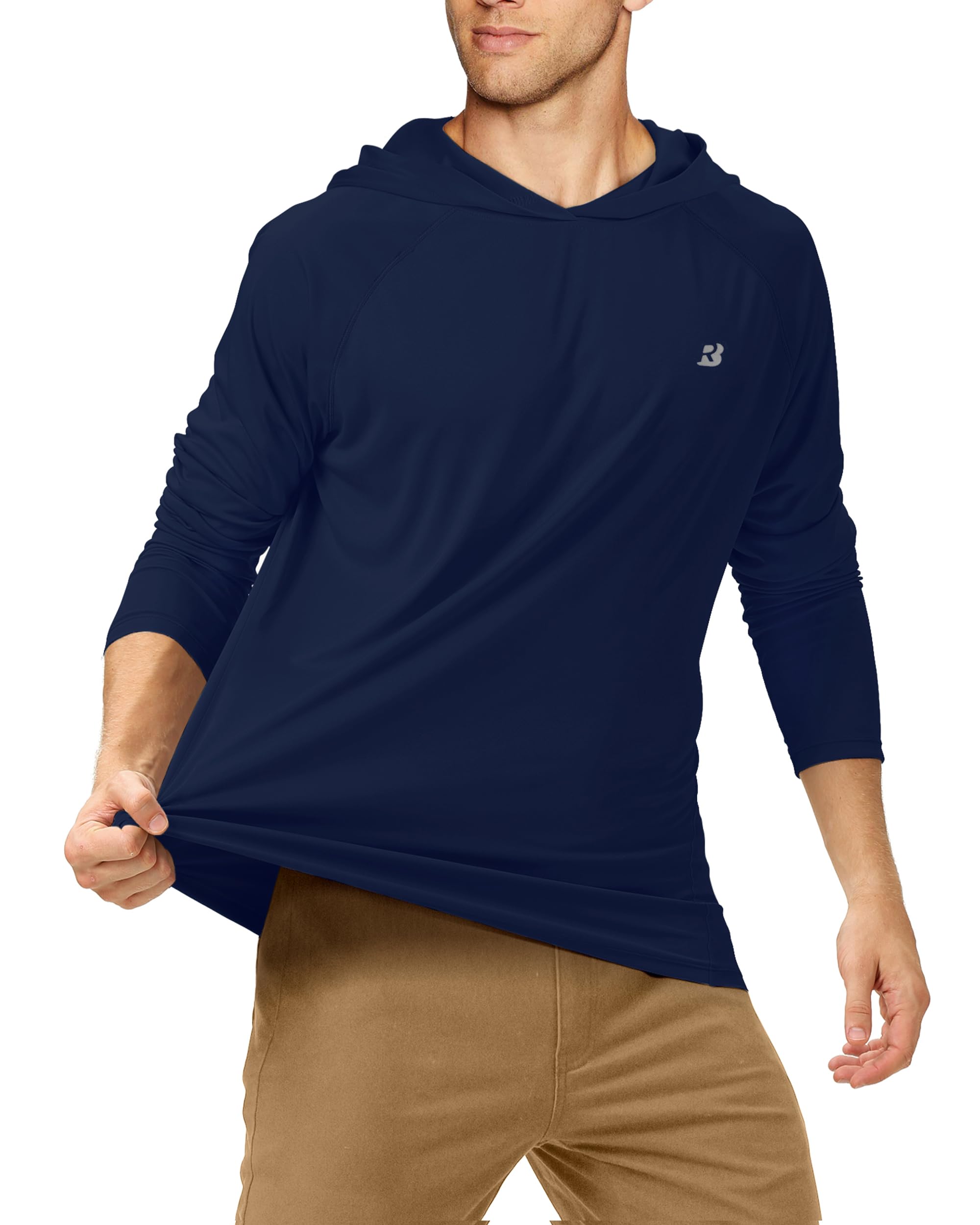 Roadbox Men's Sun Protection Long Sleeve Hoodie UPF 50+ Outdoor UV Fishing Shirts (XX-Large)