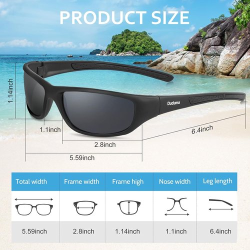 Duduma Polarized Sports Sunglasses - UV Protection for Men & Women | Ideal for Baseball, Cycling, Golf, Fishing