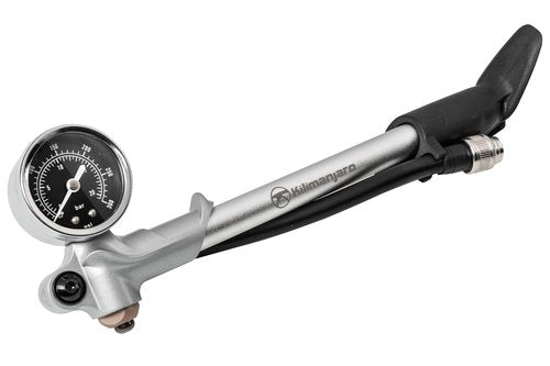 Kilimanjaro Bicycle Shock Pump with Aluminum Barrel and Shaft – Accurate Gauge for Suspension Forks and Rear Shocks – Durable Bike Repair Tool – 910550ECE