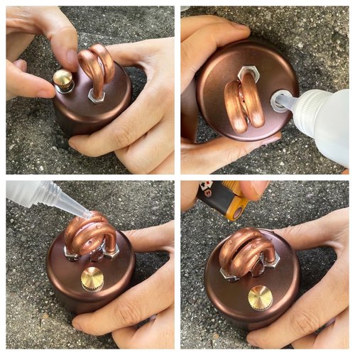 Gexdes Mini Alcohol Stove – Jetfire, Heat - Resistant Rubber Grip & Leak - Proof Design | Compact, Windproof & Effortless to Operate – Ideal for Camping, Emergency Preparedness & Outdoor Adventures